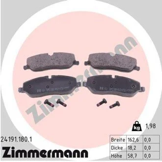Колодки тормозные дисковые передние ZIMMERMANN 24191.180.1