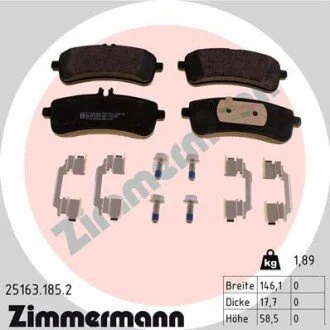 Колодки тормозные ZIMMERMANN 251631852 (фото 1)