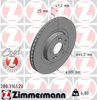 Гальмівний диск ZIMMERMANN 280316120