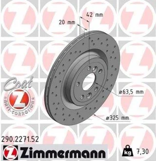 Диск гальмівний ZIMMERMANN 290227152