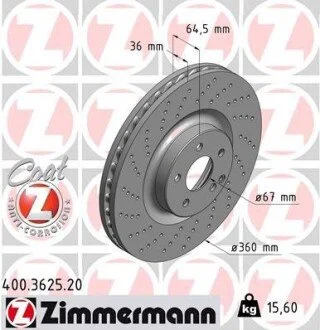 Диск гальмівний ZIMMERMANN 400.3625.20
