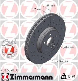 TARCZA HAM./PRZ/ DB C-KLASA /W206/ 21- ZIMMERMANN 400557830