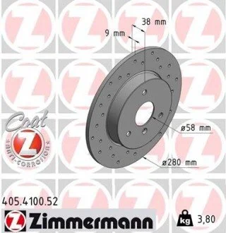 Гальмівний диск ZIMMERMANN 405410052