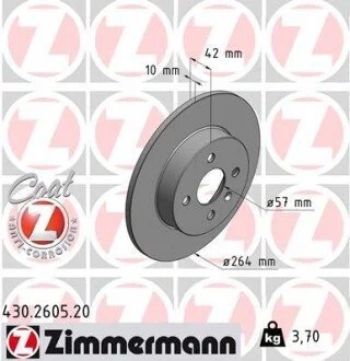 Гальмівний диск ZIMMERMANN 430260520