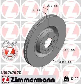 Гальмівний диск ZIMMERMANN 430262020