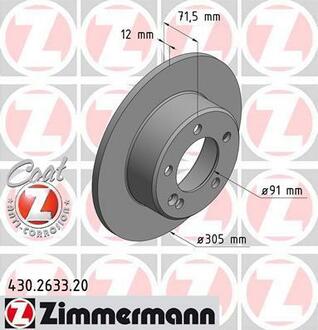 Гальмівний диск ZIMMERMANN 430263320 (фото 1)