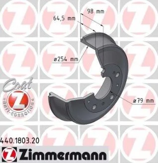Гальмівний барабан ZIMMERMANN 440180320