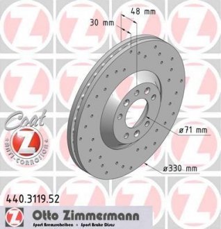 Гальмівний диск ZIMMERMANN 440311952