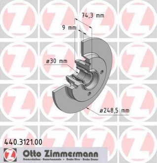 Гальмівний диск ZIMMERMANN 440312100 (фото 1)