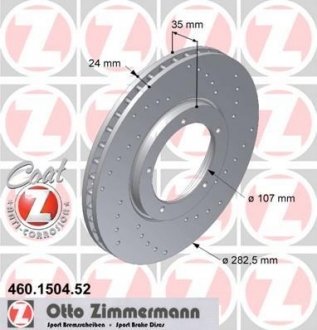 Гальмівний диск ZIMMERMANN 460150452