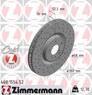 Гальмiвнi диски ZIMMERMANN 460155452