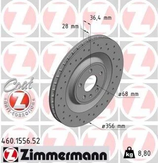 Гальмiвнi диски Sport ZIMMERMANN 460155652