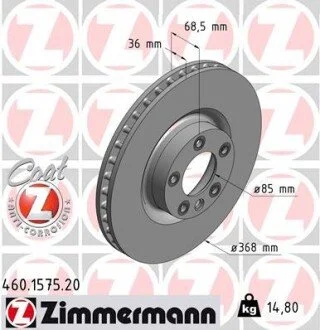 Гальмiвнi диски ZIMMERMANN 460157520