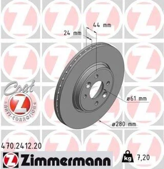 Гальмiвнi диски ZIMMERMANN 470241220