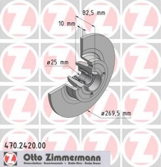 Гальмівний диск ZIMMERMANN 470242000