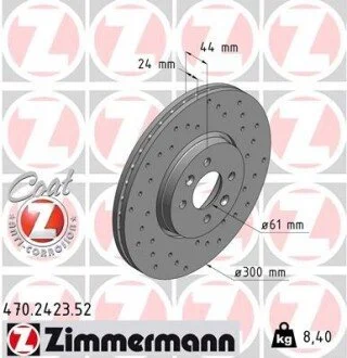Гальмівний диск ZIMMERMANN 470242352