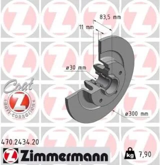 Гальмiвнi диски з пiдшипником COAT Z ZIMMERMANN 470243420