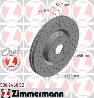 Гальмівний диск ZIMMERMANN 530246052