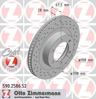 Гальмiвнi диски Sport/ Coat Z ZIMMERMANN 590258652 (фото 1)