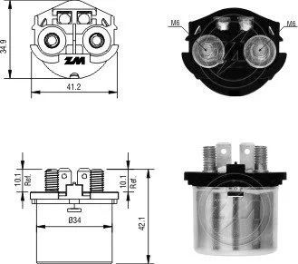 Втягуюче реле стартера ZM ZM1101