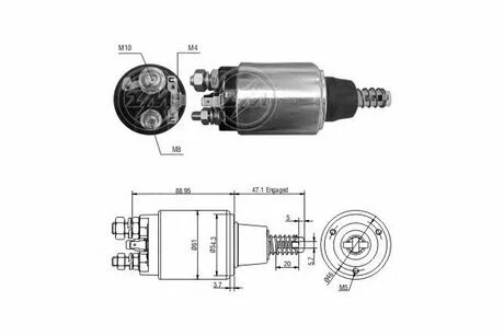 Реле втягуюче стартера ZM ZM1640