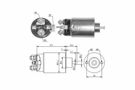 Втягуюче реле стартера ZM ZM1695
