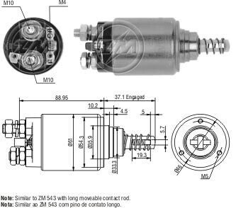 Втягуюче реле стартера ZM ZM1731