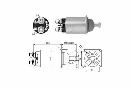 Реле втягуюче стартера ZM ZM1833