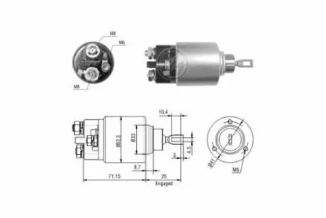 Реле втягуюче стартера ZM ZM2371