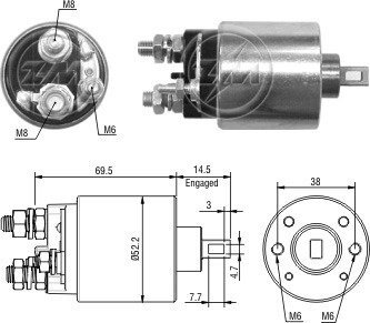 Втягуюче реле стартера ZM ZM2484