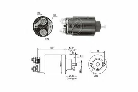 Втягуюче реле стартера ZM ZM2762