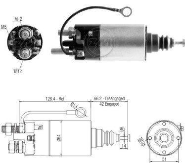 Втягуюче реле стартера ZM ZM2842