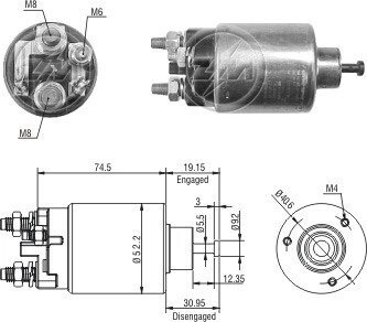 Втягуюче реле стартера ZM ZM2860