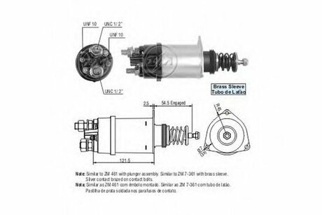 Втягуюче реле стартера ZM ZM361