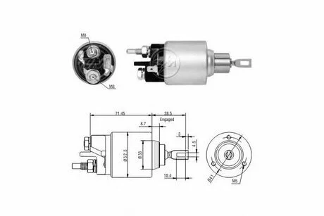 Втягуюче реле стартера ZM ZM379