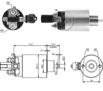 Реле втягуюче стартера ZM ZM4695