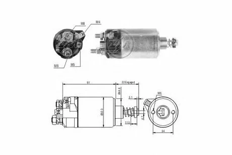 Реле втягуюче стартера ZM ZM525