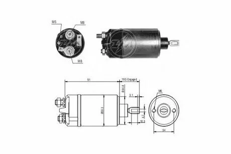 Втягуюче реле стартера ZM ZM526