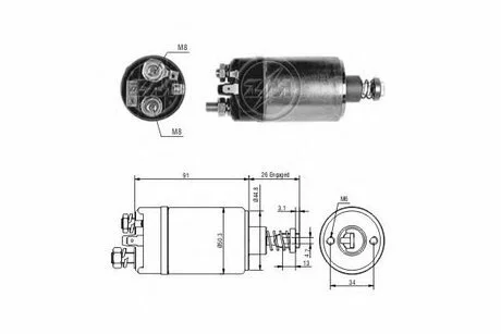 Реле втягуюче стартера ZM ZM527