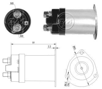 Втягуюче реле стартера ZM ZM555 (фото 1)