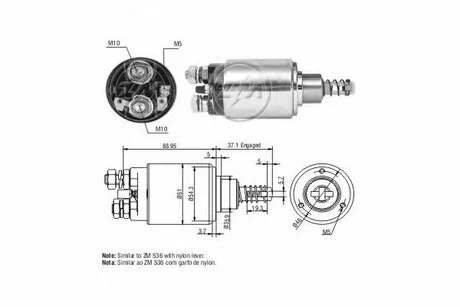 Втягуюче реле стартера ZM ZM636
