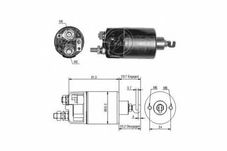 Реле втягуюче стартера ZM ZM660