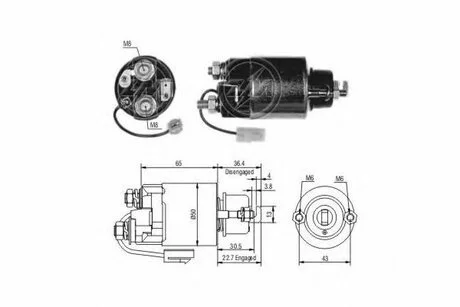 Реле втягуюче стартера ZM ZM704