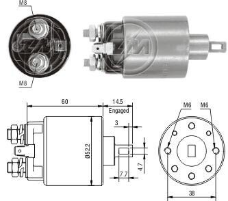 Втягуюче реле стартера ZM ZM710