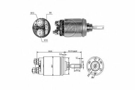 Реле втягуюче стартера ZM ZM742