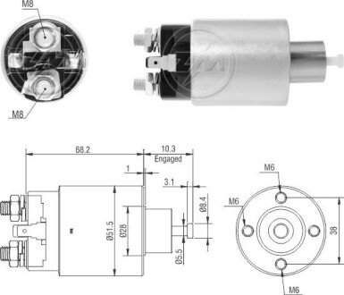 Втягуюче реле стартера ZM ZM7995