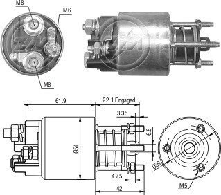 Втягуюче реле стартера ZM ZM8395